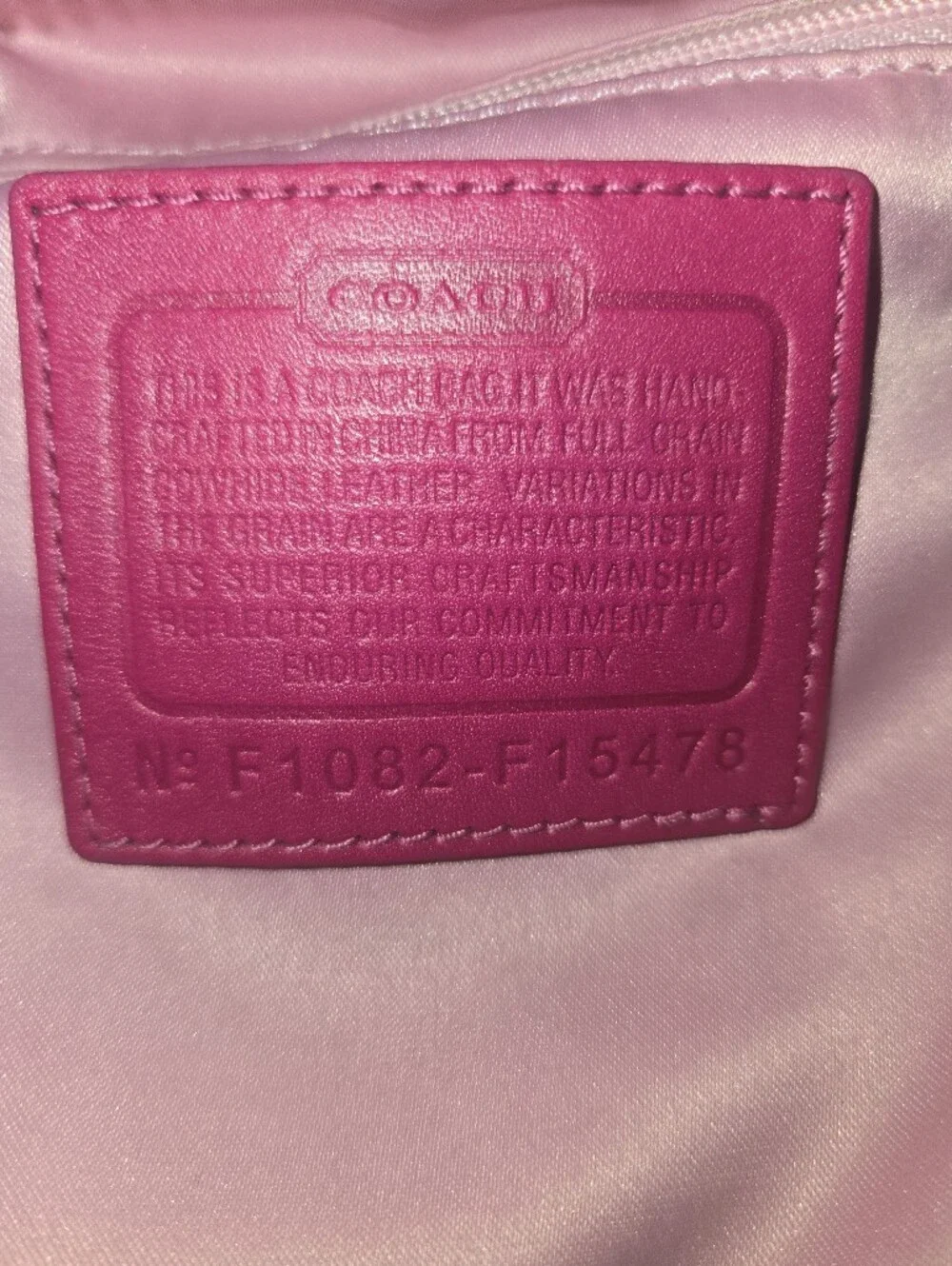 Coach Zoe F15478 Hot Pink Patent Leather Bag + Crossbody Strap